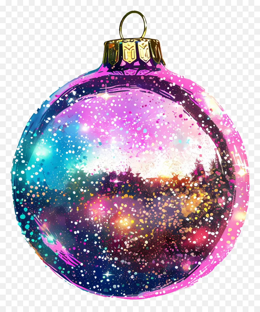 Boules à Paillettes，Décoration De Noël PNG