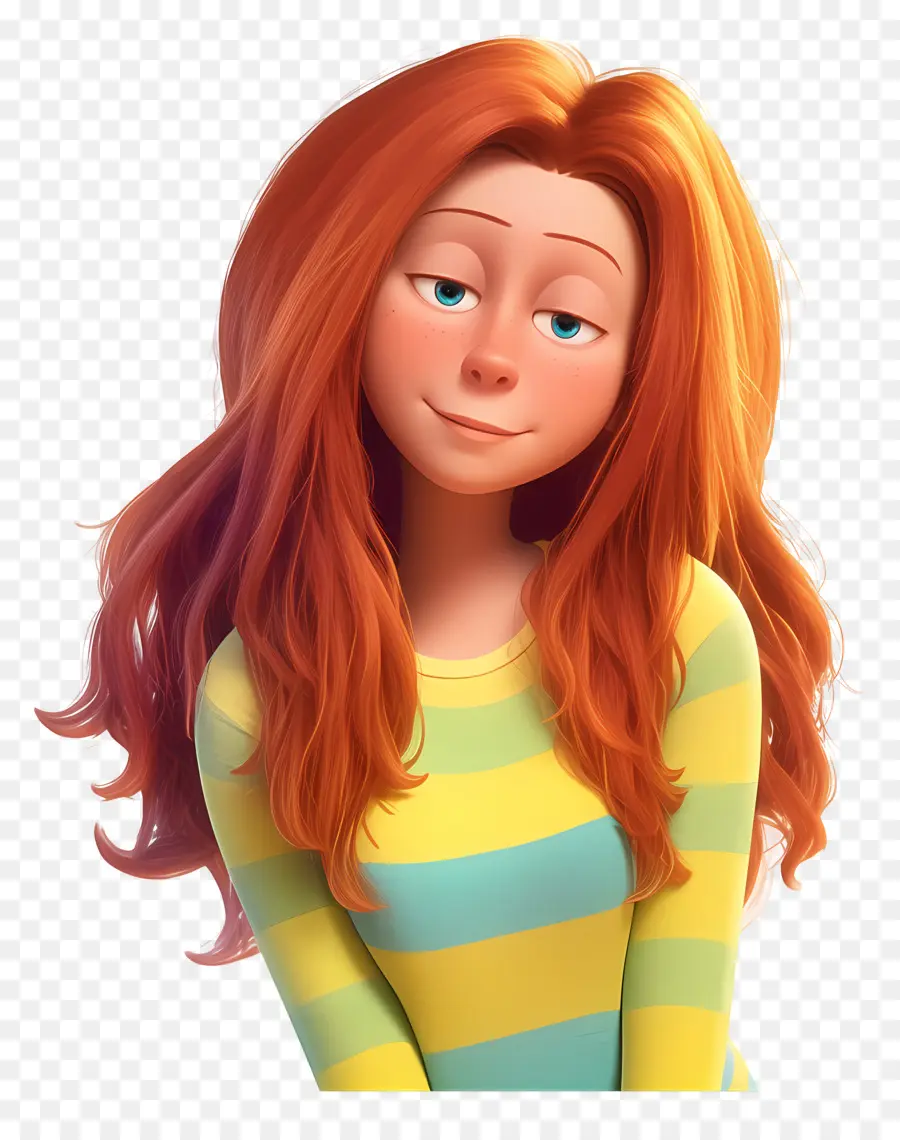 Lorax，Fille Aux Cheveux Roux PNG