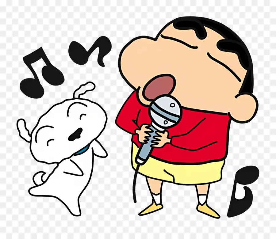 Shin Chan，Garçon De Dessin Animé Chantant PNG