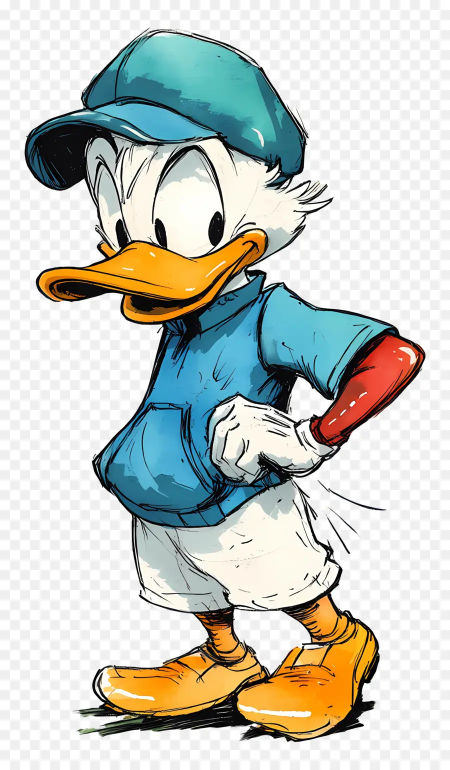 Donald Canard，Canard En Tenue De Golf PNG