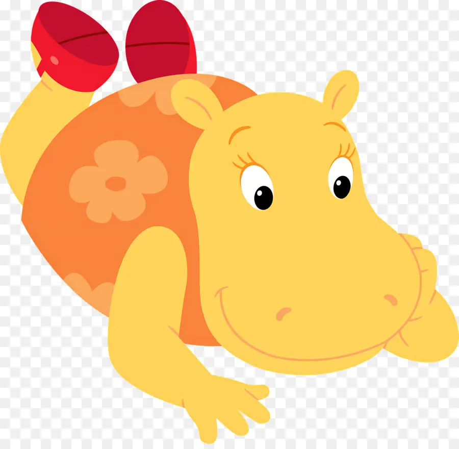 Les Mélodilous，Hippopotame Jaune PNG