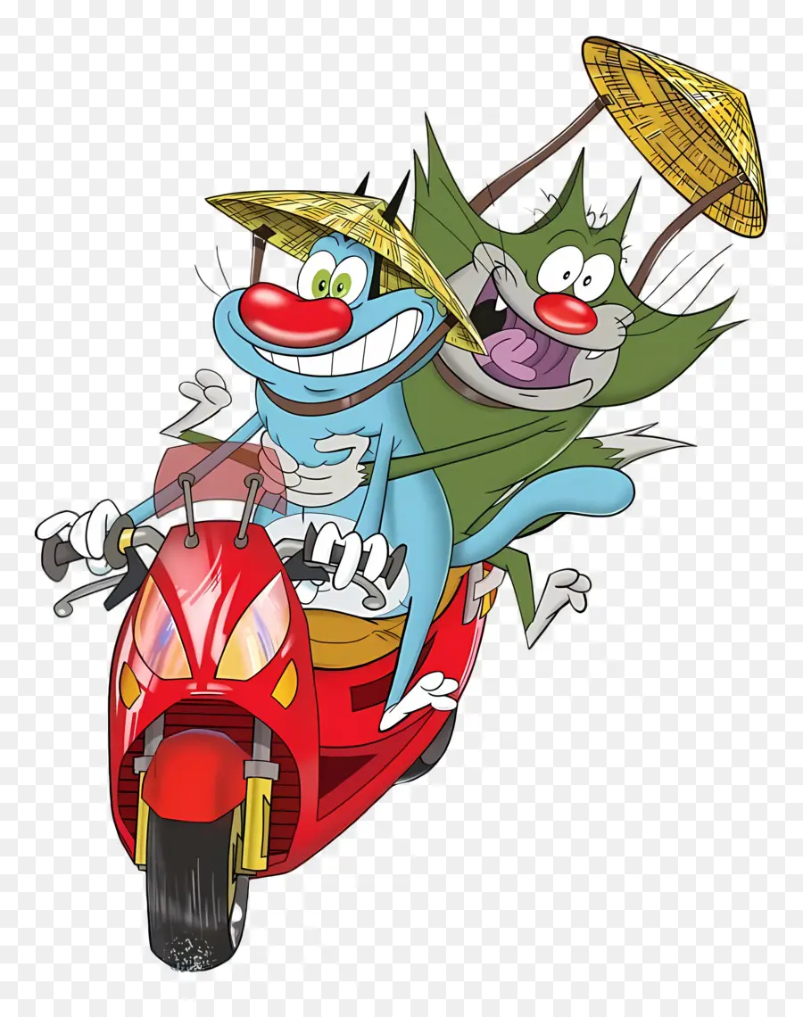 Oggy Et Les Cafards，Chats De Dessin Animé PNG