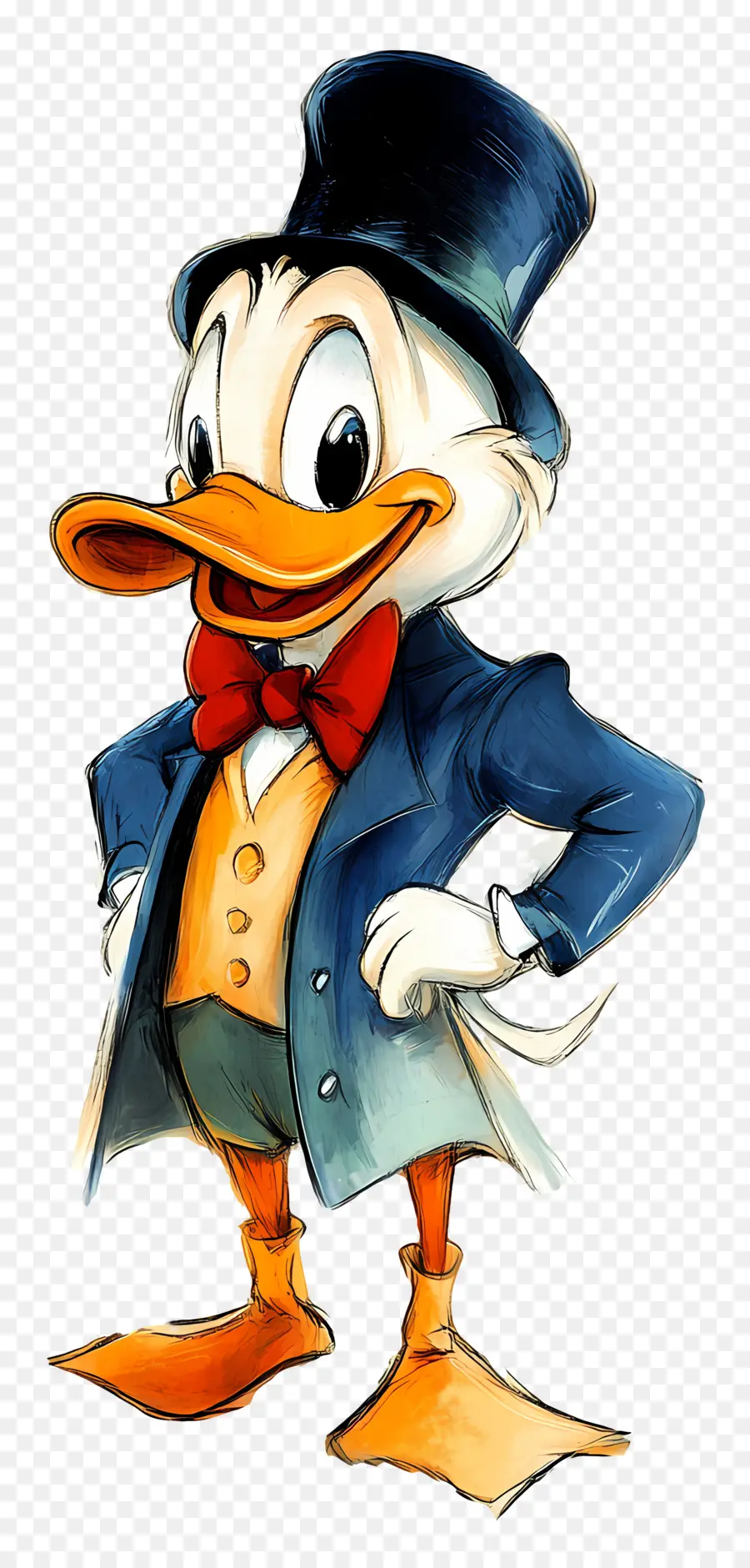 Donald Canard，Canard En Tenue Formelle PNG