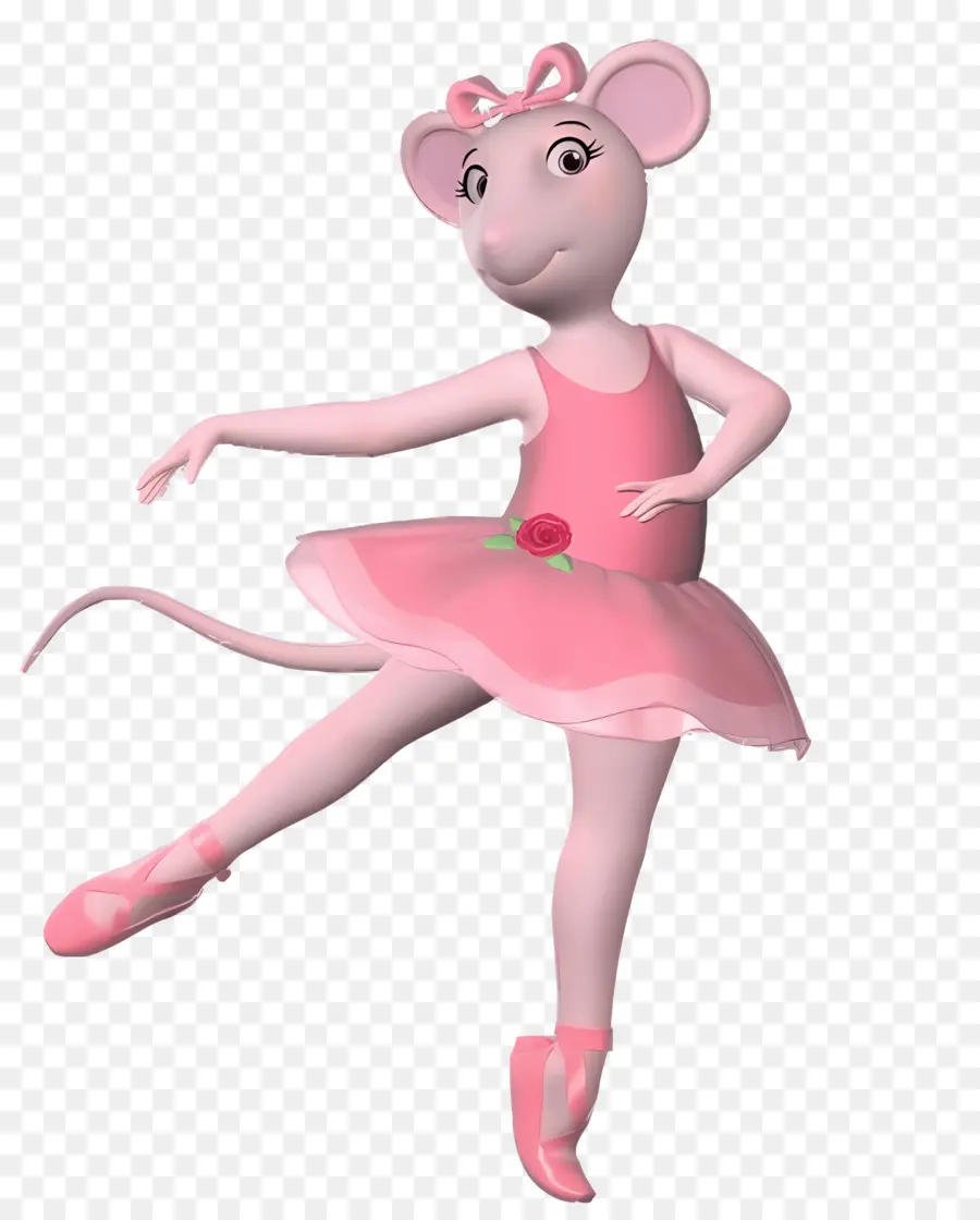 Angelina Ballerine，Souris Ballerine Rose PNG