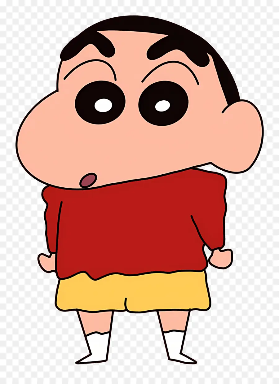 Shin Chan，Garçon De Dessin Animé Avec Sac à Dos PNG