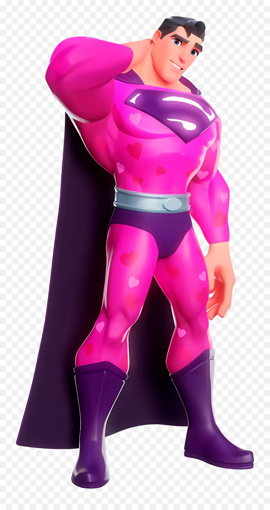 Superman，Super Héros En Costume Rose PNG