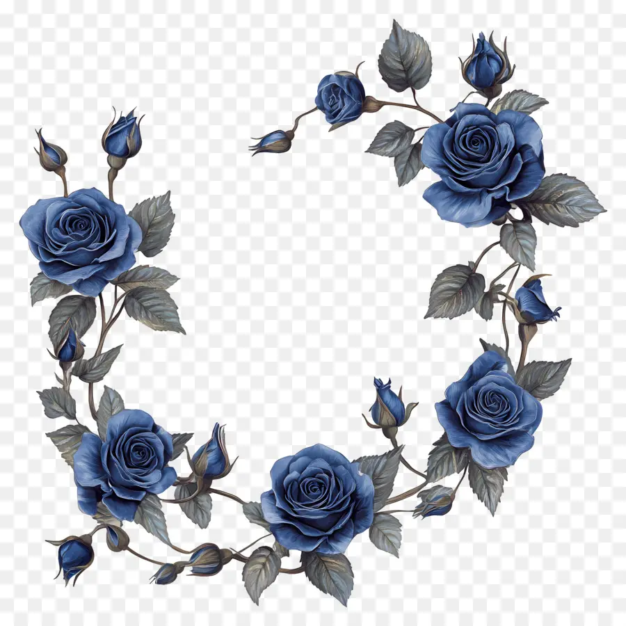 Bordure Rose，Couronne Florale PNG