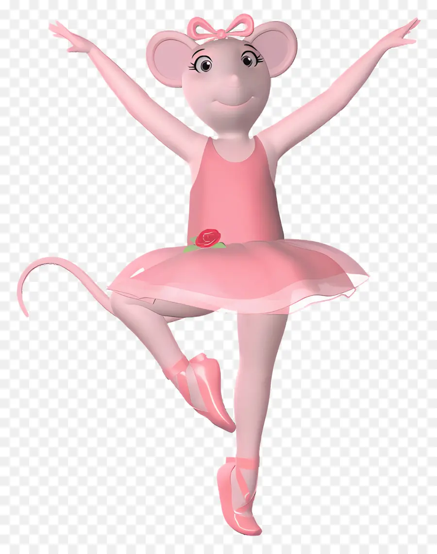 Angelina Ballerine，Souris Ballerine Rose PNG