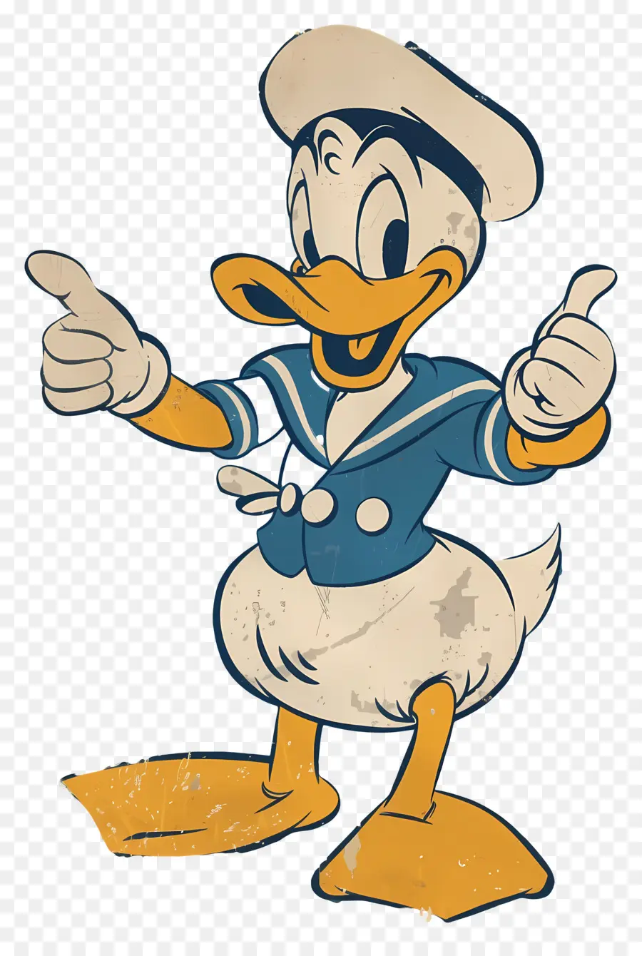 Donald Canard，Canard Vintage PNG