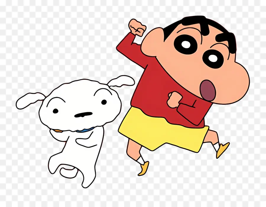 Shin Chan，Garçon Et Chien De Dessin Animé PNG