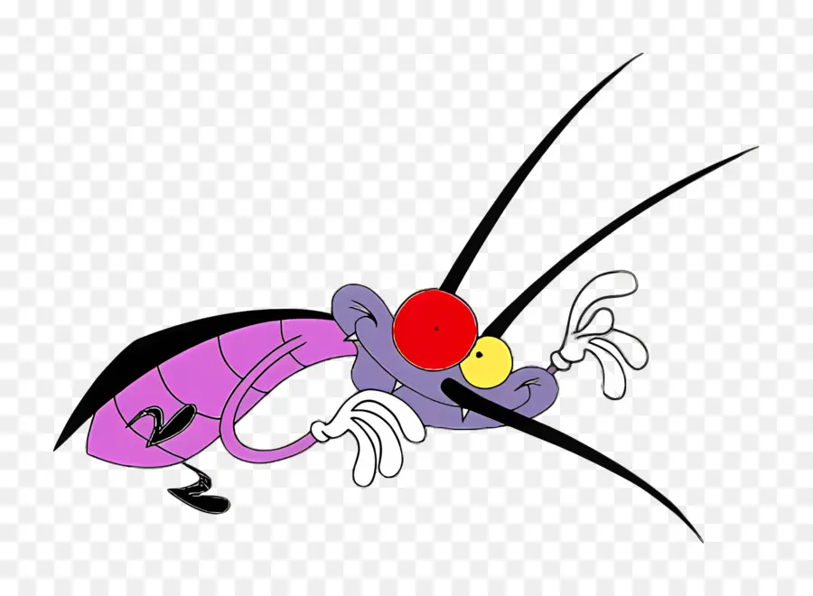 Oggy Et Les Cafards，Insecte De Dessin Animé Violet PNG