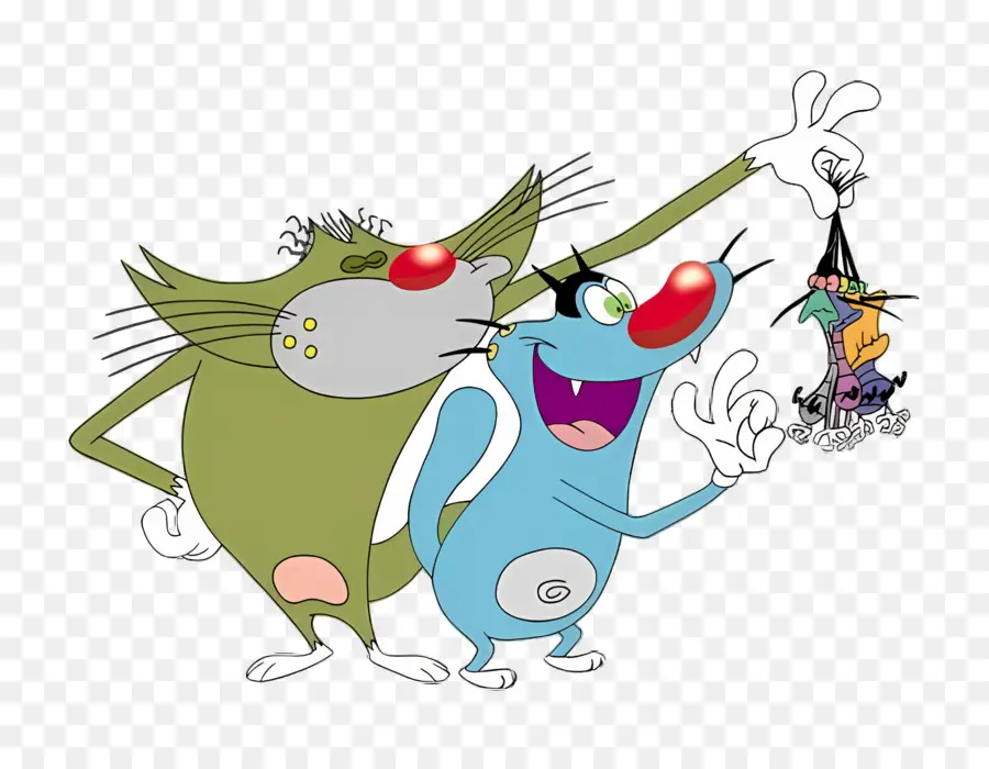 Oggy Et Les Cafards，Chat Et Cafard PNG