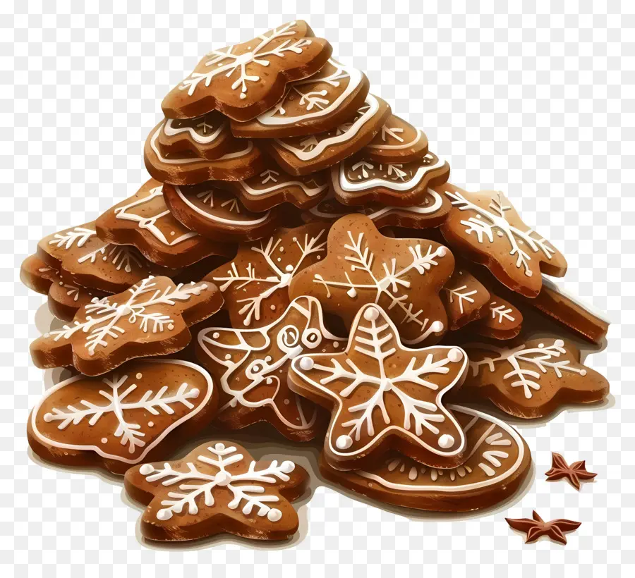 Biscuits Au Pain D'épice，Décoré PNG