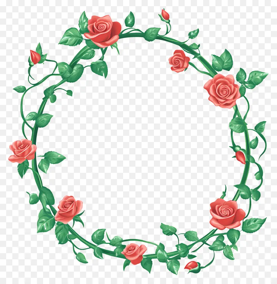 Bordure Rose，Couronne De Roses PNG