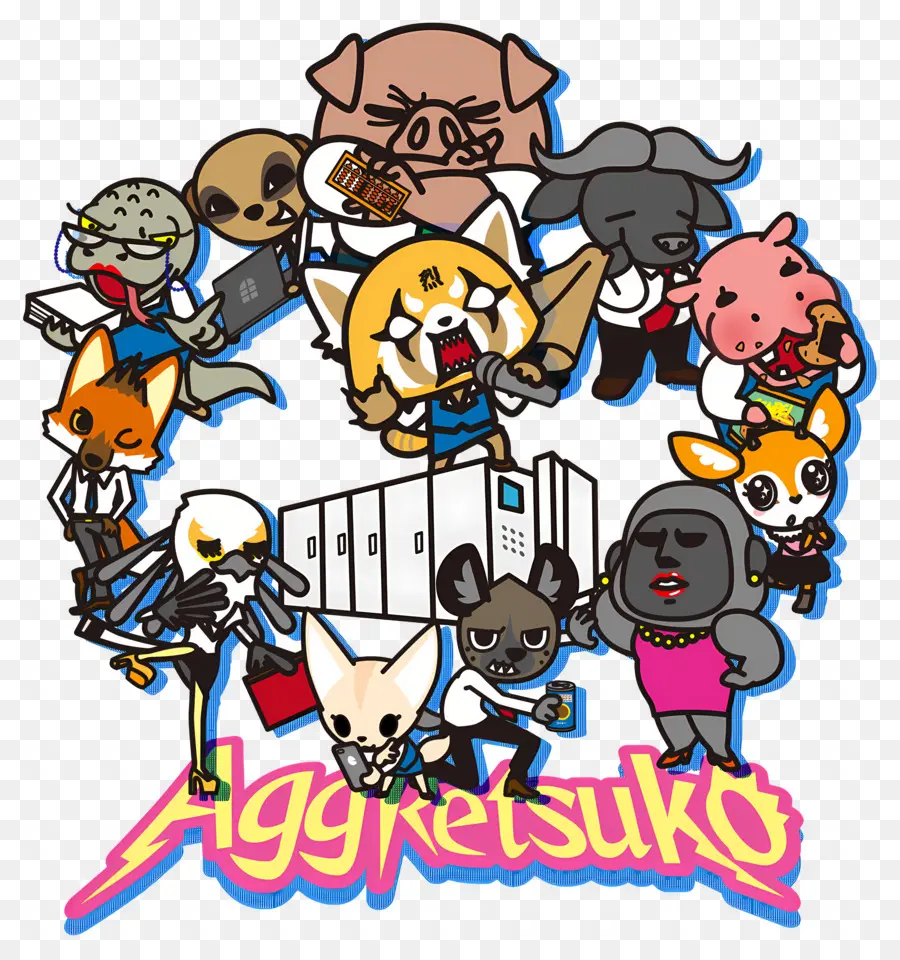 Retsuko Agressifs，Personnages Aggretsuko PNG