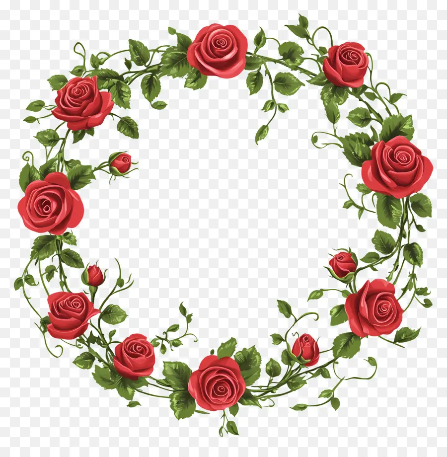 Bordure Rose，Couronne De Roses PNG