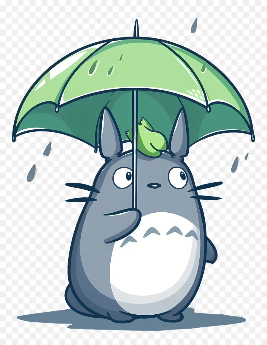 Totoro，Personnage Avec Parapluie PNG