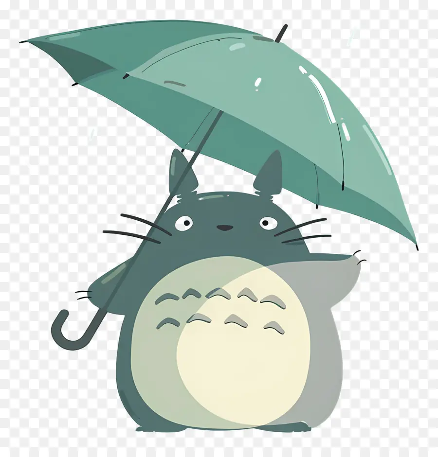 Totoro，Personnage Avec Parapluie PNG