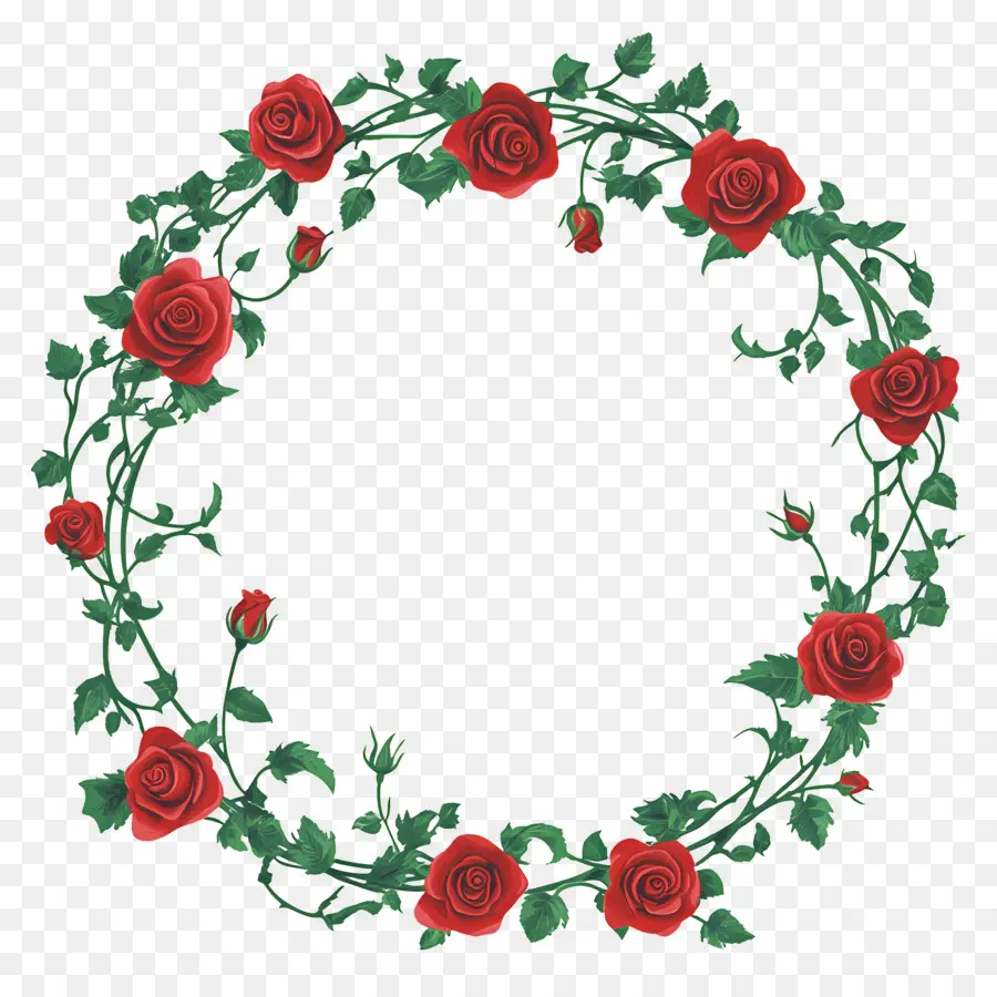 Bordure Rose，Couronne De Roses PNG