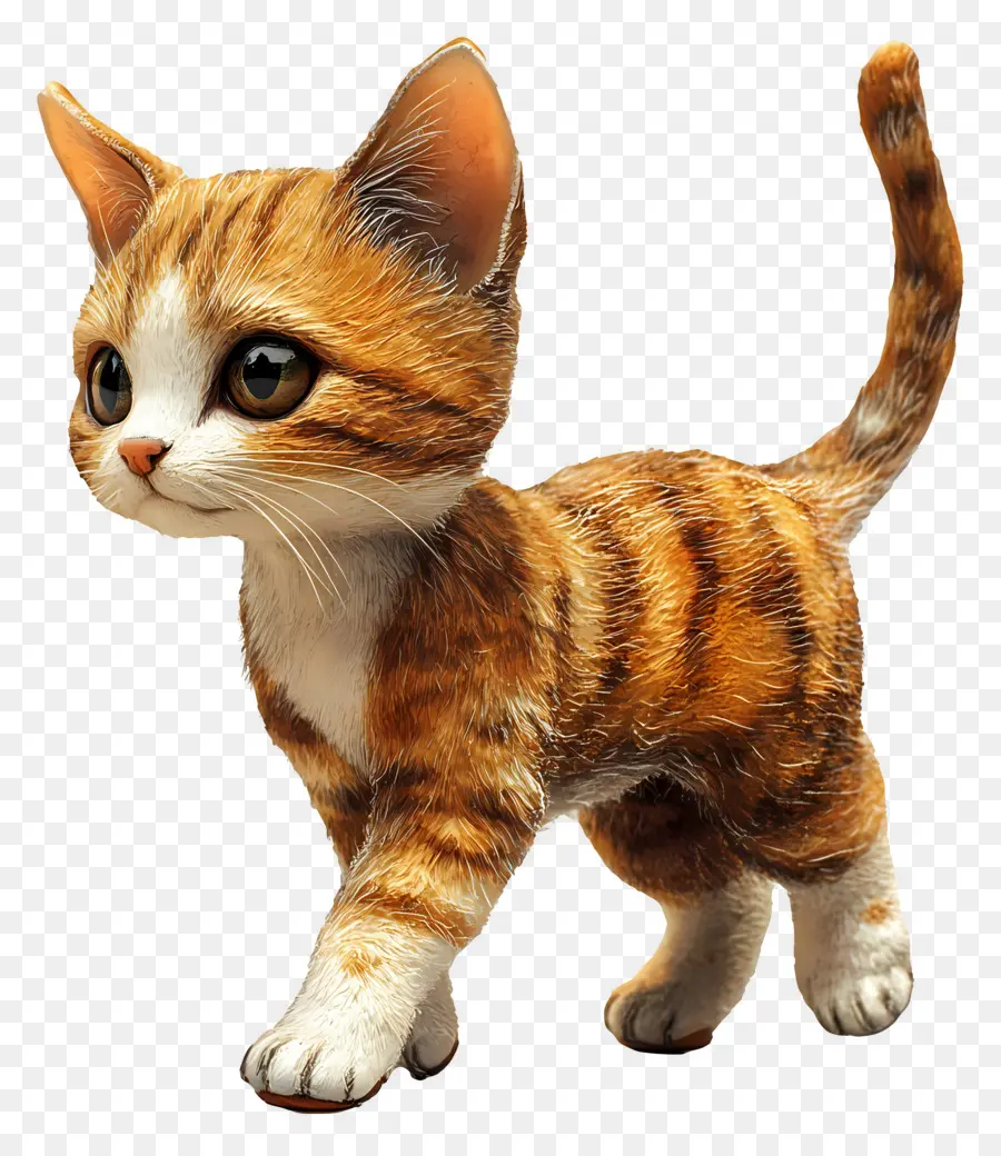 Chat Qui Marche，Chat Orange PNG