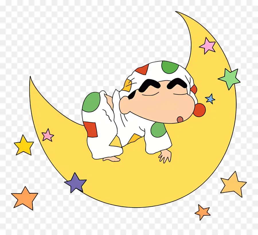 Shin Chan，Personnage De Dessin Animé Sur La Lune PNG