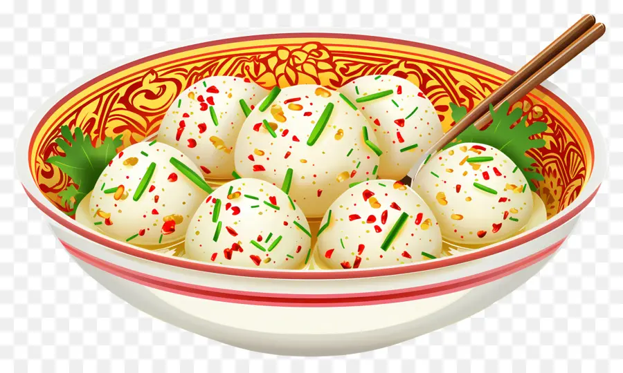 Rasgulla，Bol De Raviolis PNG