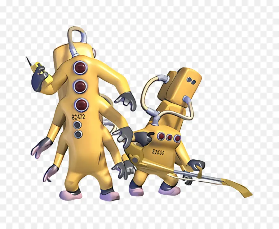 Monstres，Robots Jaunes PNG