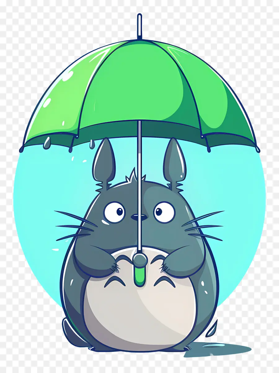 Totoro，Personnage Avec Parapluie PNG