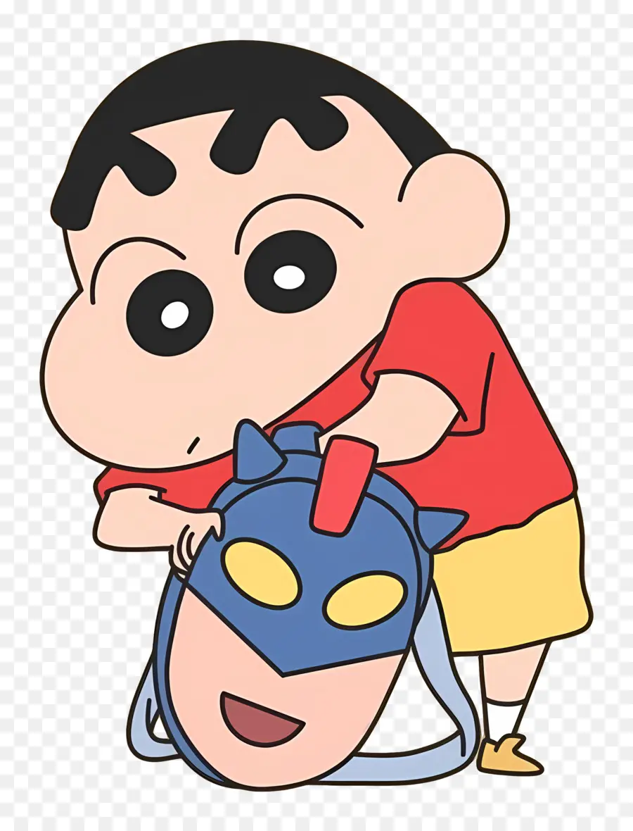 Shin Chan，Personnage De Dessin Animé Avec Masque PNG