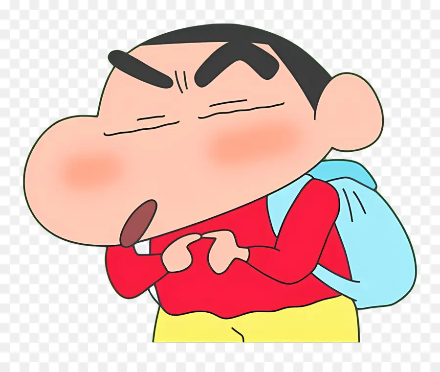 Shin Chan，Garçon Avec Sac à Dos PNG