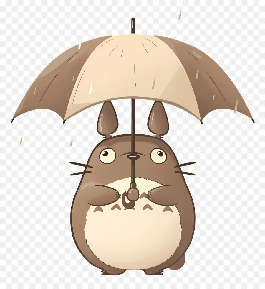 Totoro，Personnage Avec Parapluie PNG