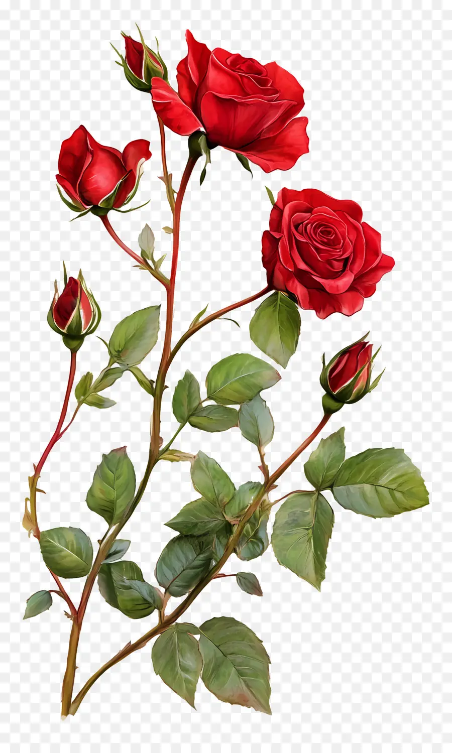 Bordure Rose，Rose Rouge PNG