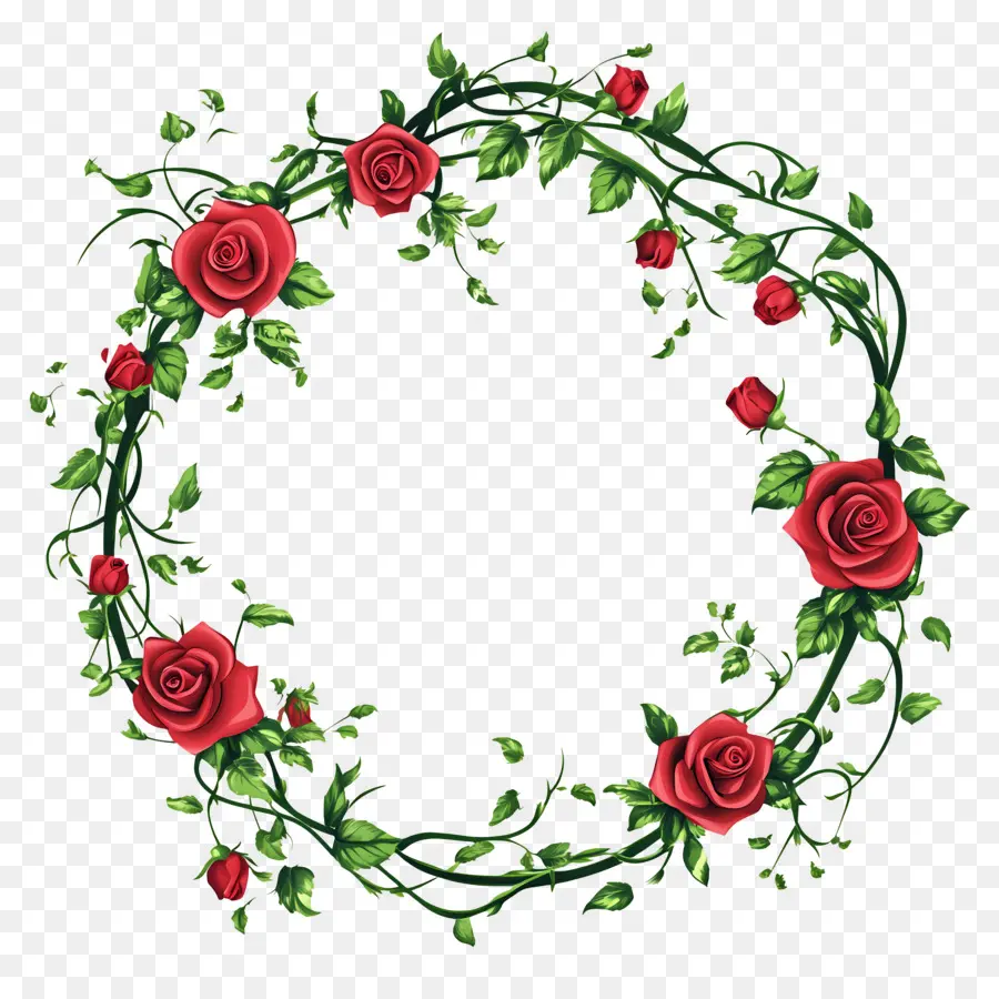 Bordure Rose，Couronne De Roses PNG