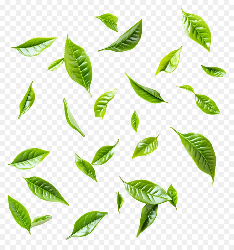 Feuille Volante，Feuilles Vertes Flottantes PNG